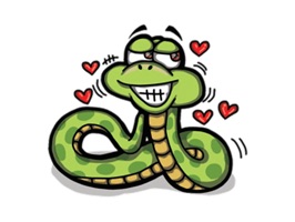 What better way to say anything than with funny snake stickers