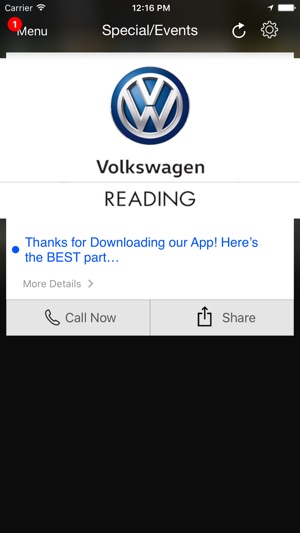 Volkswagen Reading DealerApp(圖4)-速報App