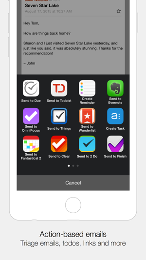 &lrm;Dispatch: Email meets GTD Screenshot