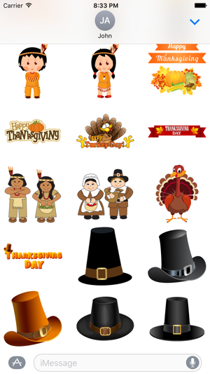 Fun Thanksgiving Stickers for iMessage(圖3)-速報App