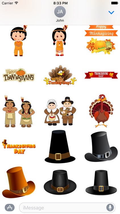 Fun Thanksgiving Stickers for iMessage