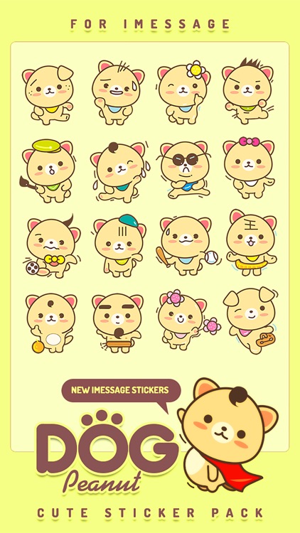 Peanut Dog Sticker - Cute Emotional & Xmas Emoji