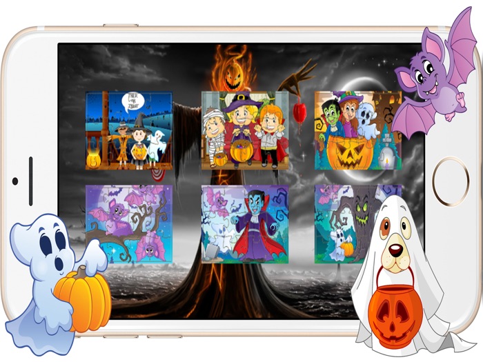 Cute Halloween Jigsaw Puzzle Games for Toddlers