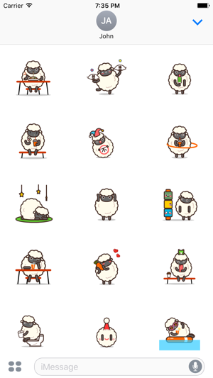 Funny interesting sheep animated - Fx Sticker(圖1)-速報App