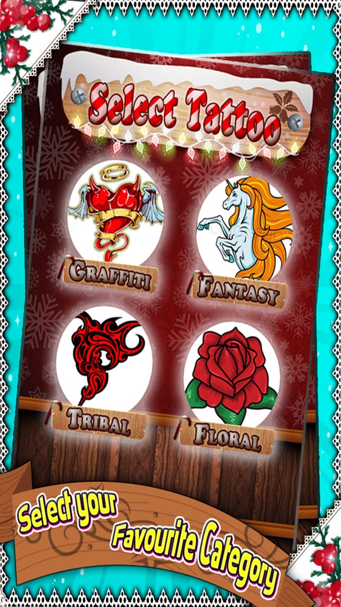 Santa Tattoo Designer Girl - Design  Artist Game