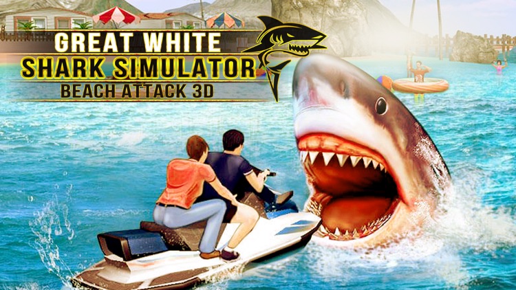 Great white shark simulator  Beach attack 3d screenshot-4