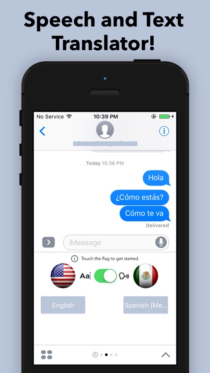 Speech and Text Translator for iMessage