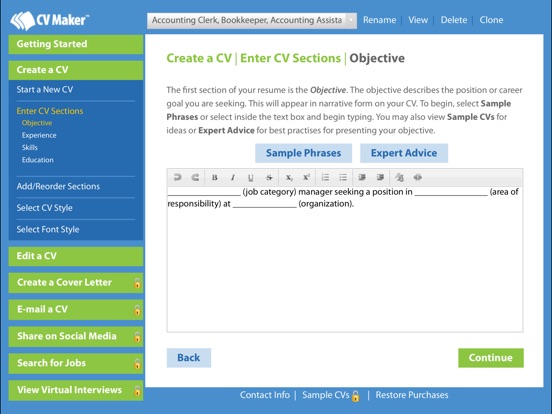 cv maker free app