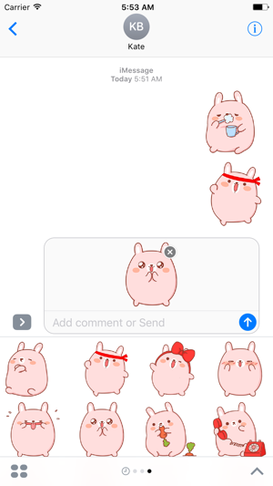 Cute Rabbit - Stickers - Emoji - Emoticons(圖2)-速報App