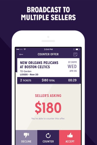 Contender - Make Offers And Save On Event Tickets screenshot 4
