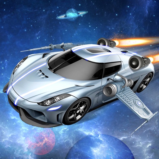 Flying Space Car Simulator 3D Icon