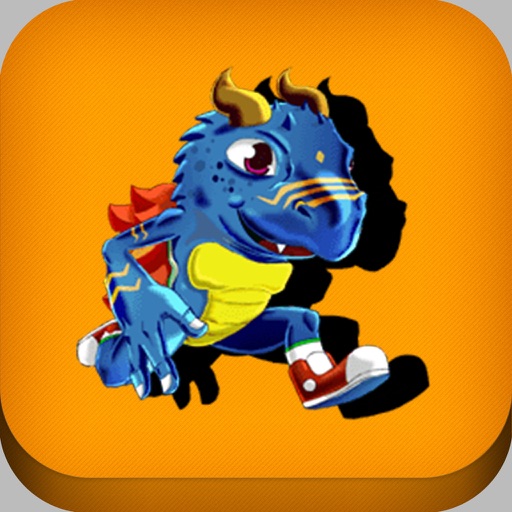 Blue Dragon Jumping Icon