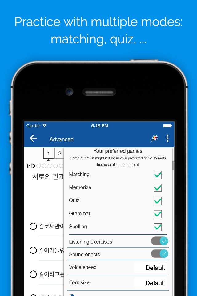 Learn Korean Vocabulary & Grammar screenshot 3