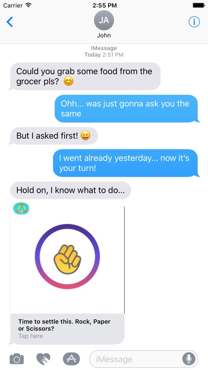 Rock-Paper-Scissors for iMessage