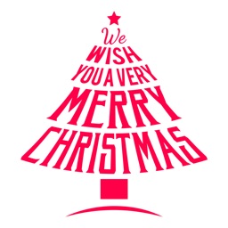 Merry Christmas Wish Typography Stickers