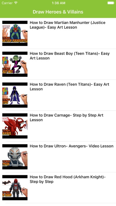 How to cancel & delete How to Draw Heroes & Villains from iphone & ipad 1