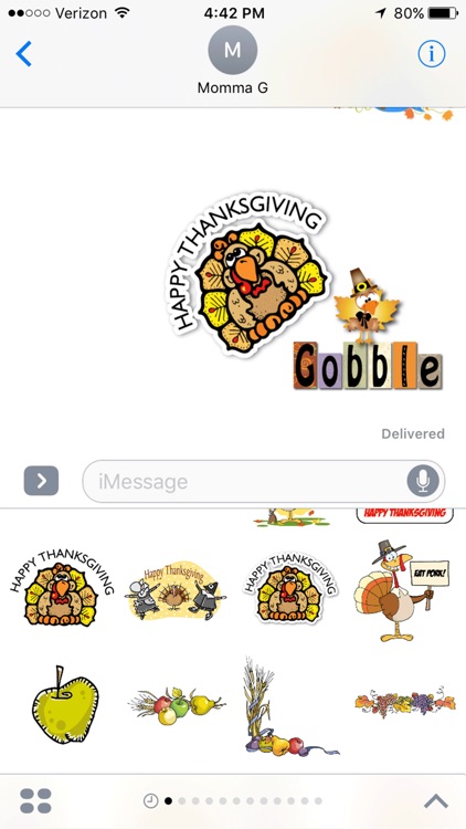 Thanksgiving iMessage Stickers screenshot-3