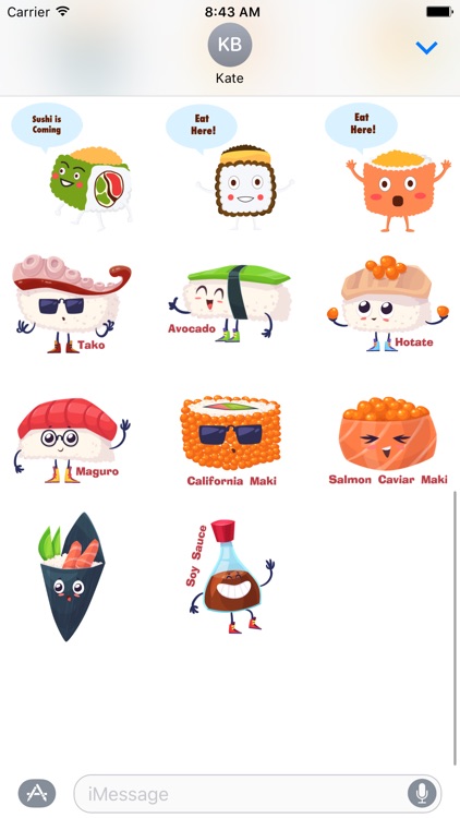 Sushi Stickers for iMessage #1