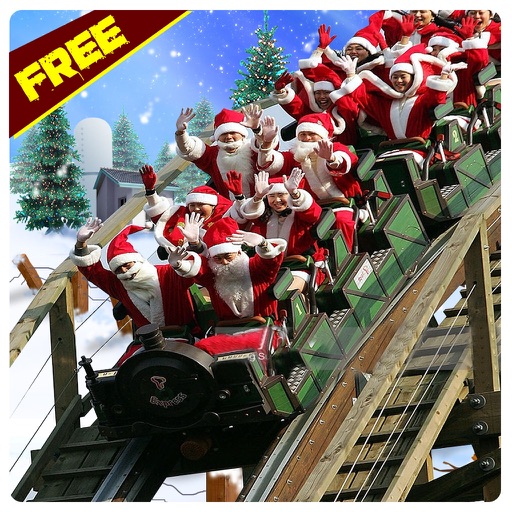 Christmas Santa Roller Coaster 3D Icon
