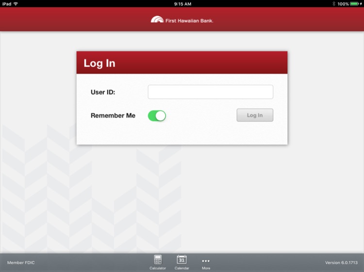 First Hawaiian Bank Mobile for iPad
