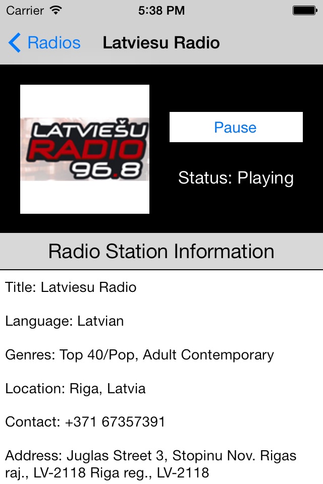 Latvia Radio Live Player (Latvian / Latvija / latviešu valoda) screenshot 4