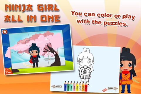 Ninja Girl Preschool Games for Kids screenshot 3
