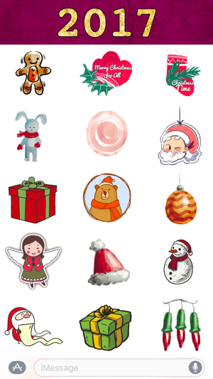 Merry Christmas & Happy New Year - Retro Stickers(圖3)-速報App