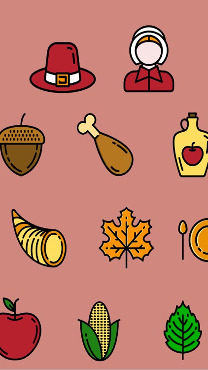 Thanksgiving Stickers - Turkey and stuffing