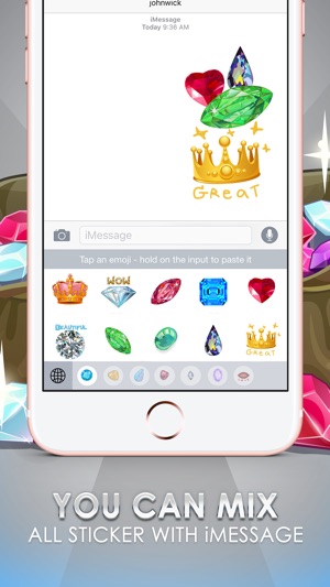 Jewellery Emoji Stickers Keyboard Themes ChatStick(圖3)-速報App