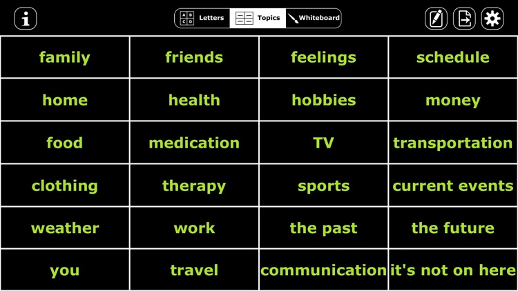 AlphaTopics - AAC Letter, Topic, & Whiteboard screenshot-4