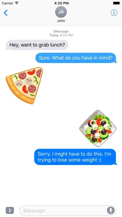 Meal Stickers for iMessage