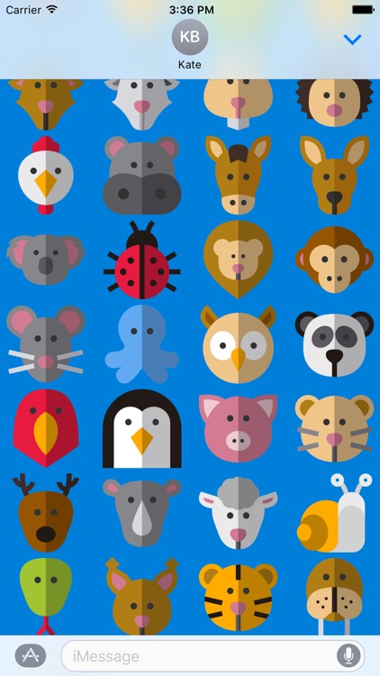 Cute Animals Stickers for iMessage Chat Emojis