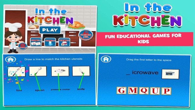 In the Kitchen Flash Cards for Kids(圖1)-速報App