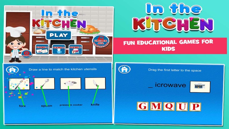 In the Kitchen Flash Cards for Kids