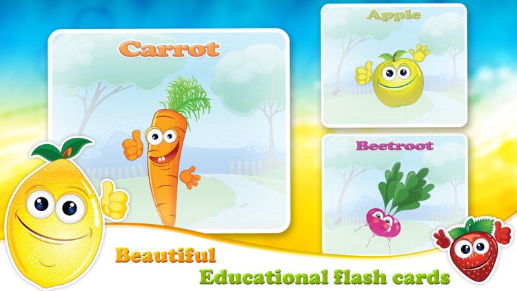 Veggies & Fruits: kids educational games - English
