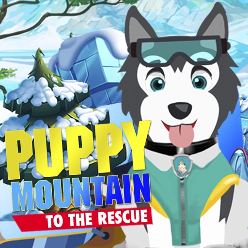 Puppy mountain rescue little child for baby game Icon