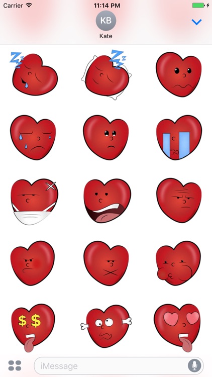 Lovely Heart - Cute stickers for iMessage