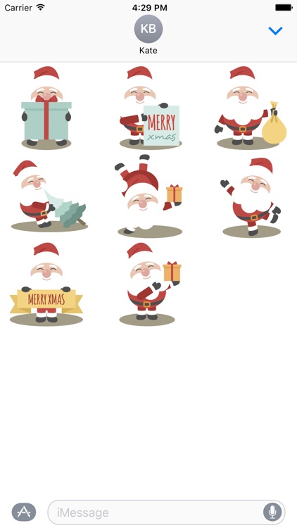 Santa Stickers - Xmas, Merry Christmas