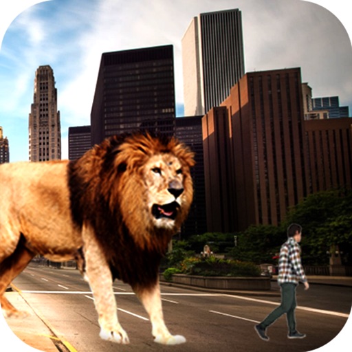 City Angry Lion Rampage 3D iOS App