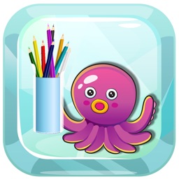 Ocean Wonderland Coloring for preschool - Drawing