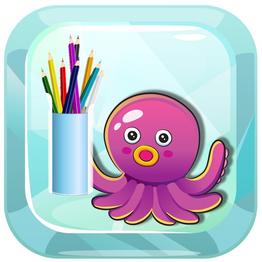 Ocean Wonderland Coloring for preschool - Drawing Icon