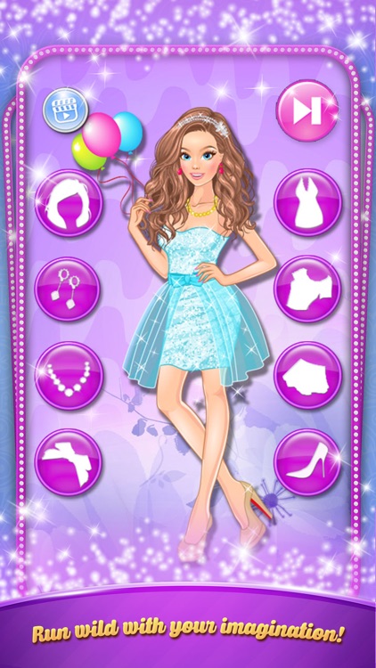 Girl and Balloons - Dress Up Game For Little Girls