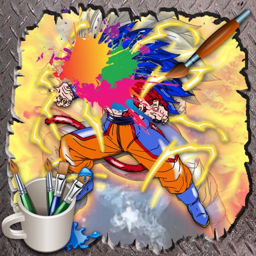 Draw Pages Game Super saiyan Version iOS App