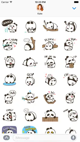 Game screenshot Cute Panda Stickers Pack for iMessage - Baby Panda hack