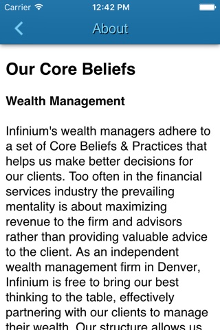 Infinium Investment Advisors screenshot 3