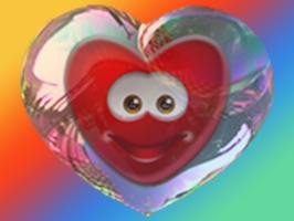 Bubble hearts smiley stickers pack for iMessage