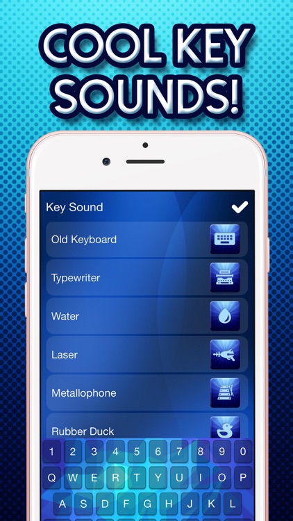Blue Keyboard with Neon Backgrounds, Emoji & Fonts screenshot-4