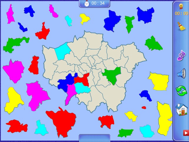 Greater London Puzzle Map