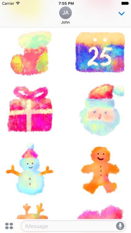 Christmas! Cute Hand Drawn Stickers for iMessage screenshot-0