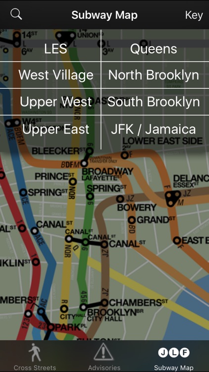 CrossWalk NYC: cross-street finder & subway map